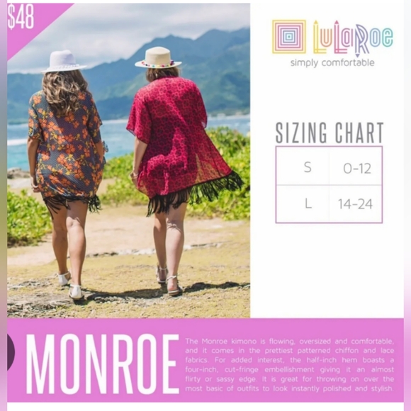 NWT Lularoe lace Kimono with fringe size Small - Picture 7 of 7